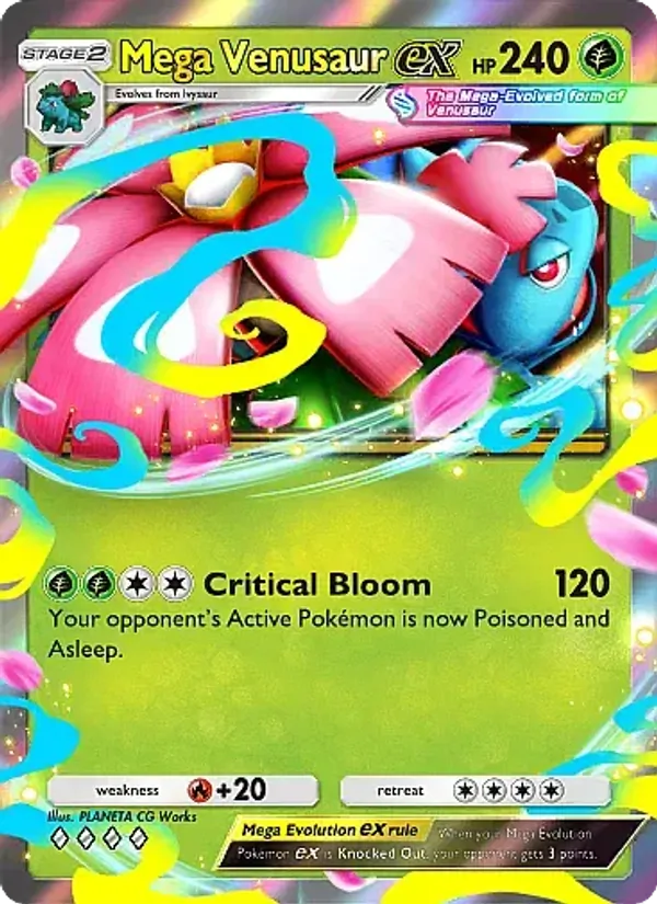 Mega Venusaur ex: et eksempel på den korttype guiden handler om