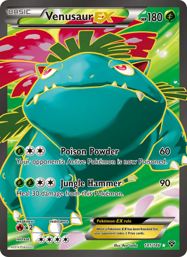 Hjørner, kanter og centrering på Venusaur EX er præcis det, gradingfirmaerne kigger efter