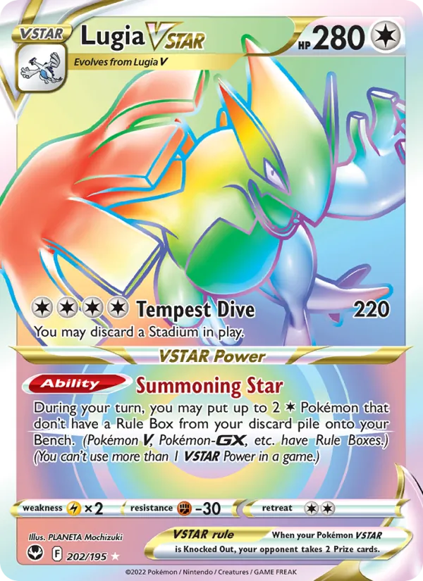 Lugia VSTAR, an example of the card type covered in this guide