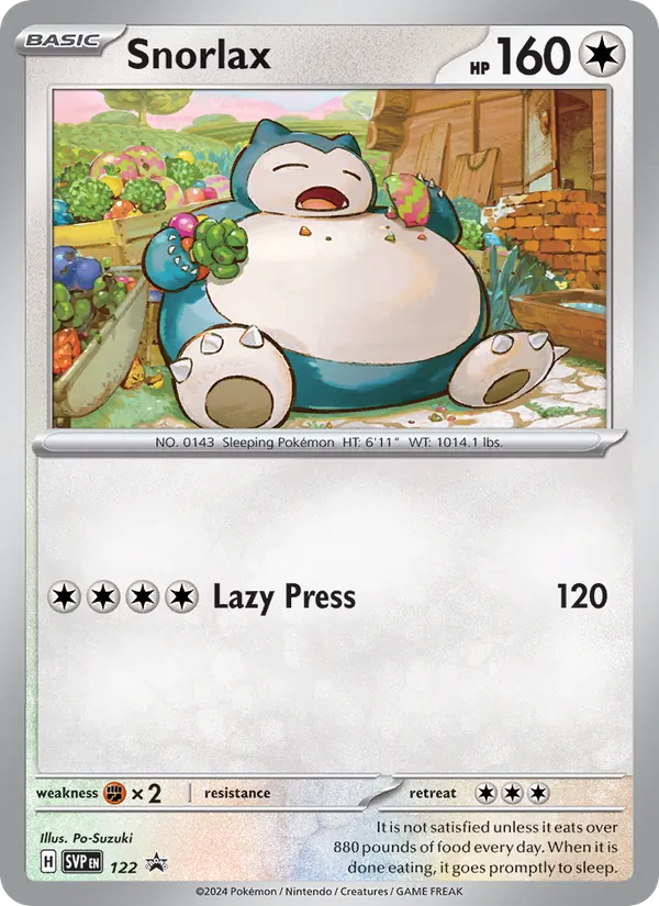 Snorlax: et eksempel på den korttype guiden handler om