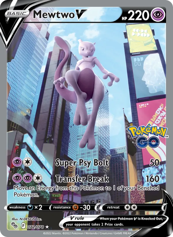 Hjørner, kanter og centrering på Mewtwo V er præcis det, gradingfirmaerne kigger efter