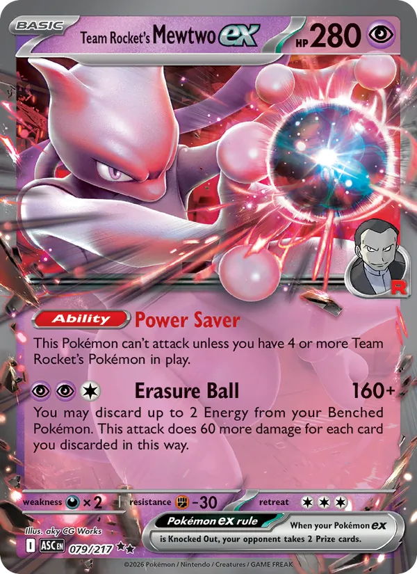 Team Rocket's Mewtwo ex i den stand vi anbefaler at sende ind til grading