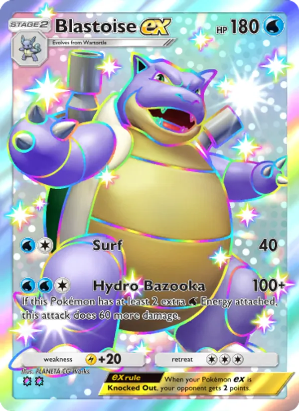 Blastoise ex: et eksempel på den korttype guiden handler om