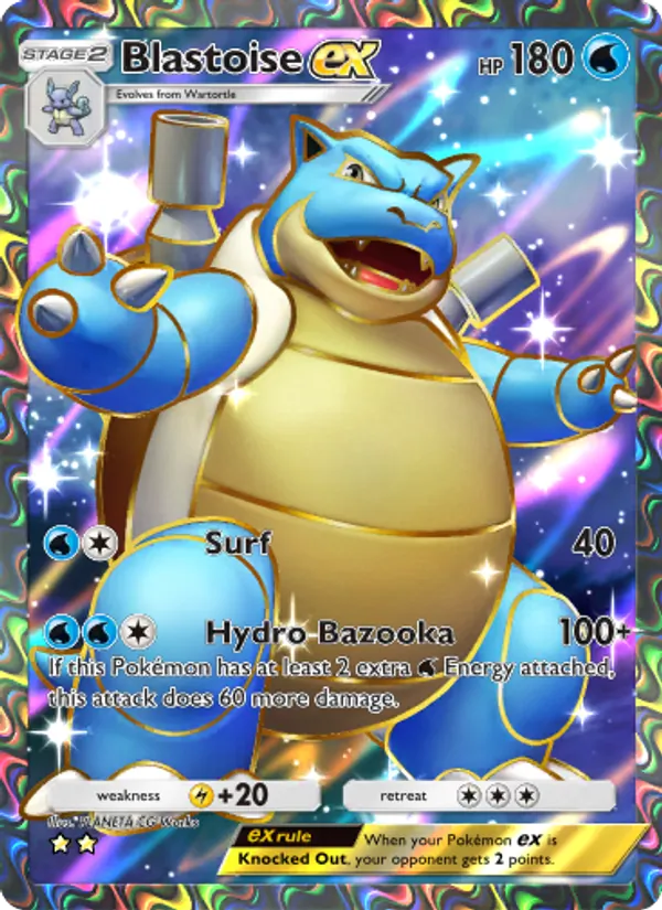 Blastoise ex: an example of the card type this guide covers