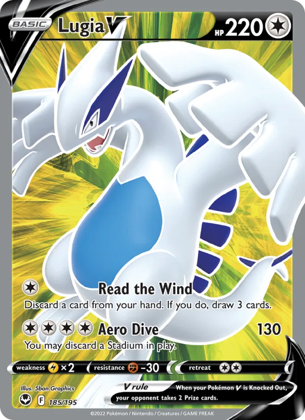 Lugia V: et eksempel på den korttype guiden handler om