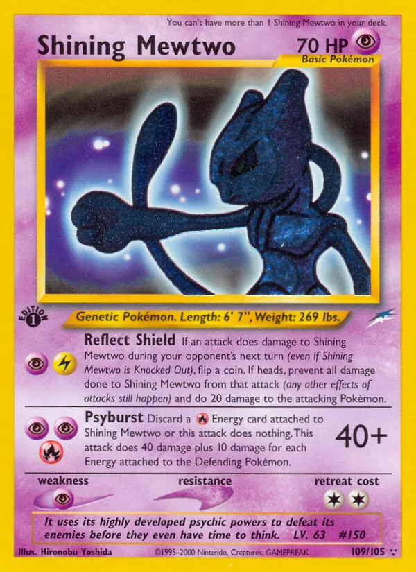 Shining Mewtwo, an example of the card type covered in this guide